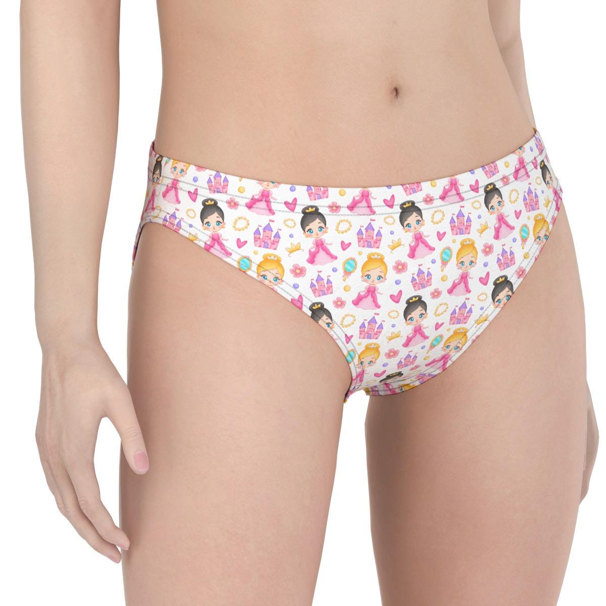 ABDL Princess Panties for Women, Adult Baby Underwear, Cute Princess Briefs, Kawaii Women's Underwear, Pastel Fairy Tale Panties, S-5XL