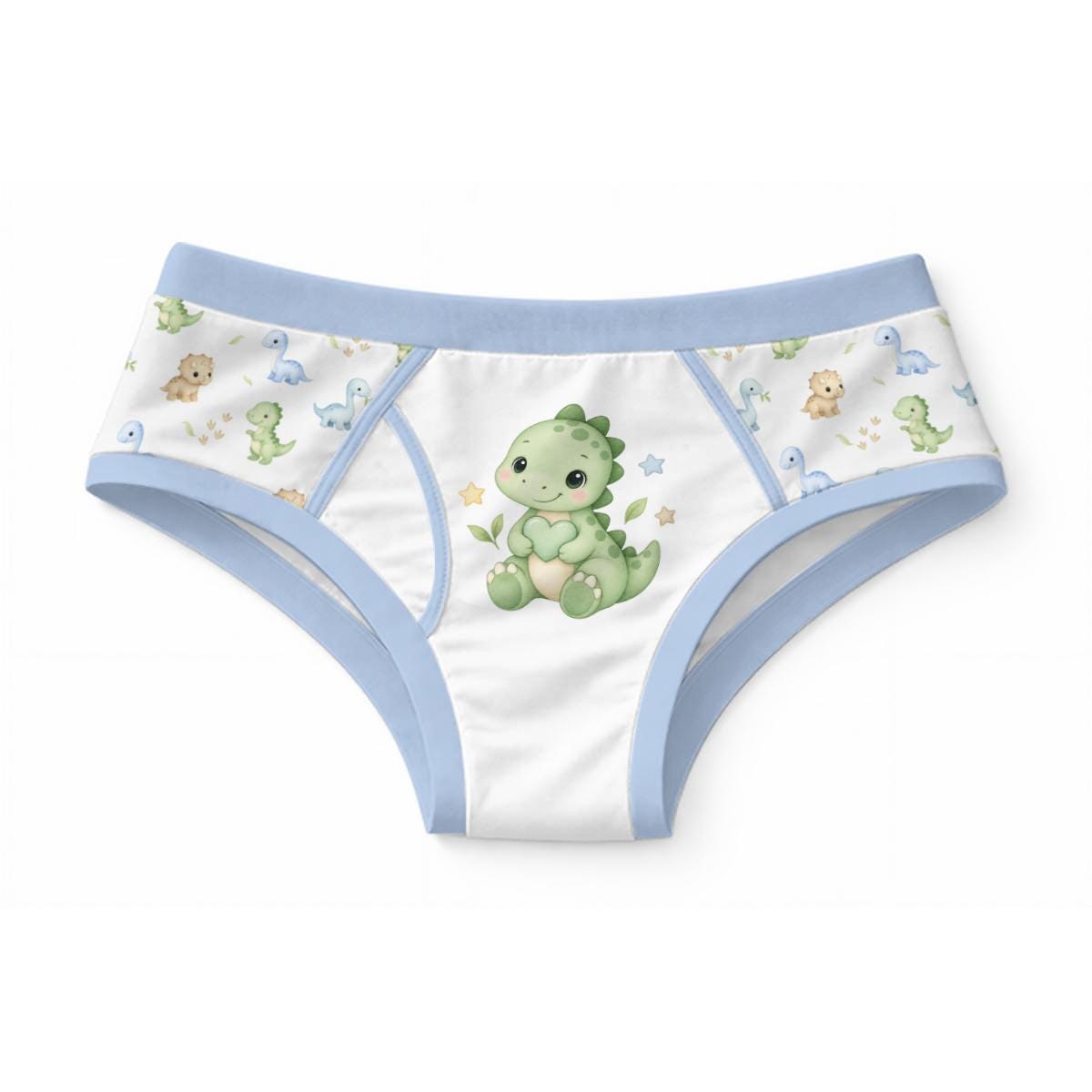 Men's Dinosaur Brief 100% Cotton, Cute Dino Underwear, Kawaii Men's Brief, Funny Men's Underwear, Little Dino Big Mood