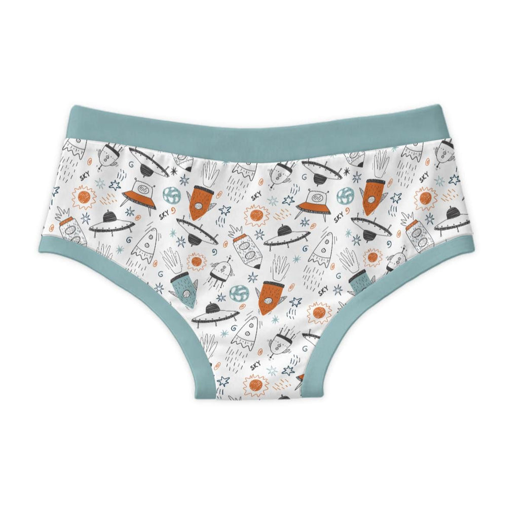 ABDL Rocket Briefs for Adults, 100% Cotton Men's Underwear, Space UFO Print, Adult Baby Underwear, Cute Novelty Briefs