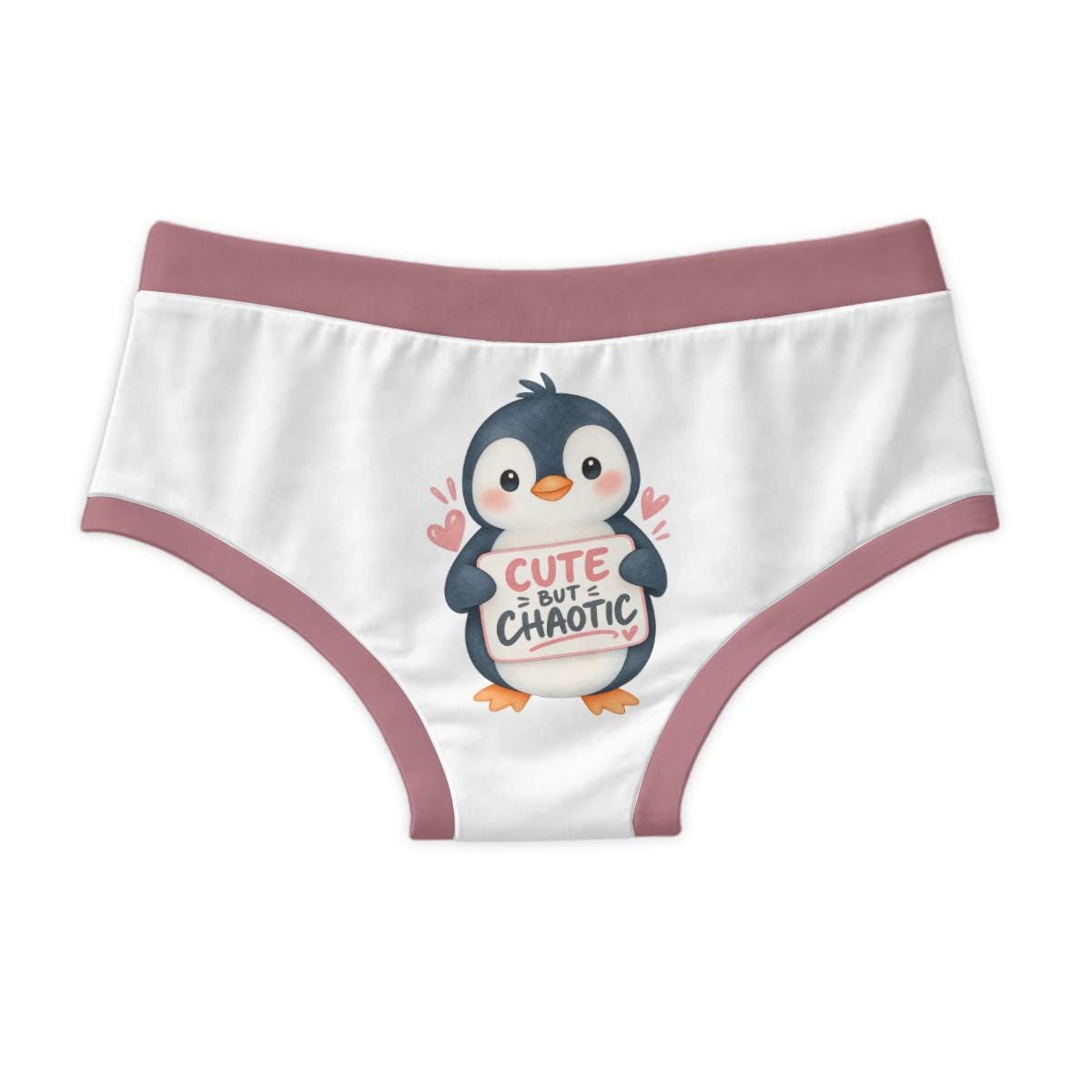 Men's Penguin Brief 100% Cotton, Cute Kawaii Underwear, Funny Penguin Underwear, Cute But Chaotic Brief, Adult Men's Underwear