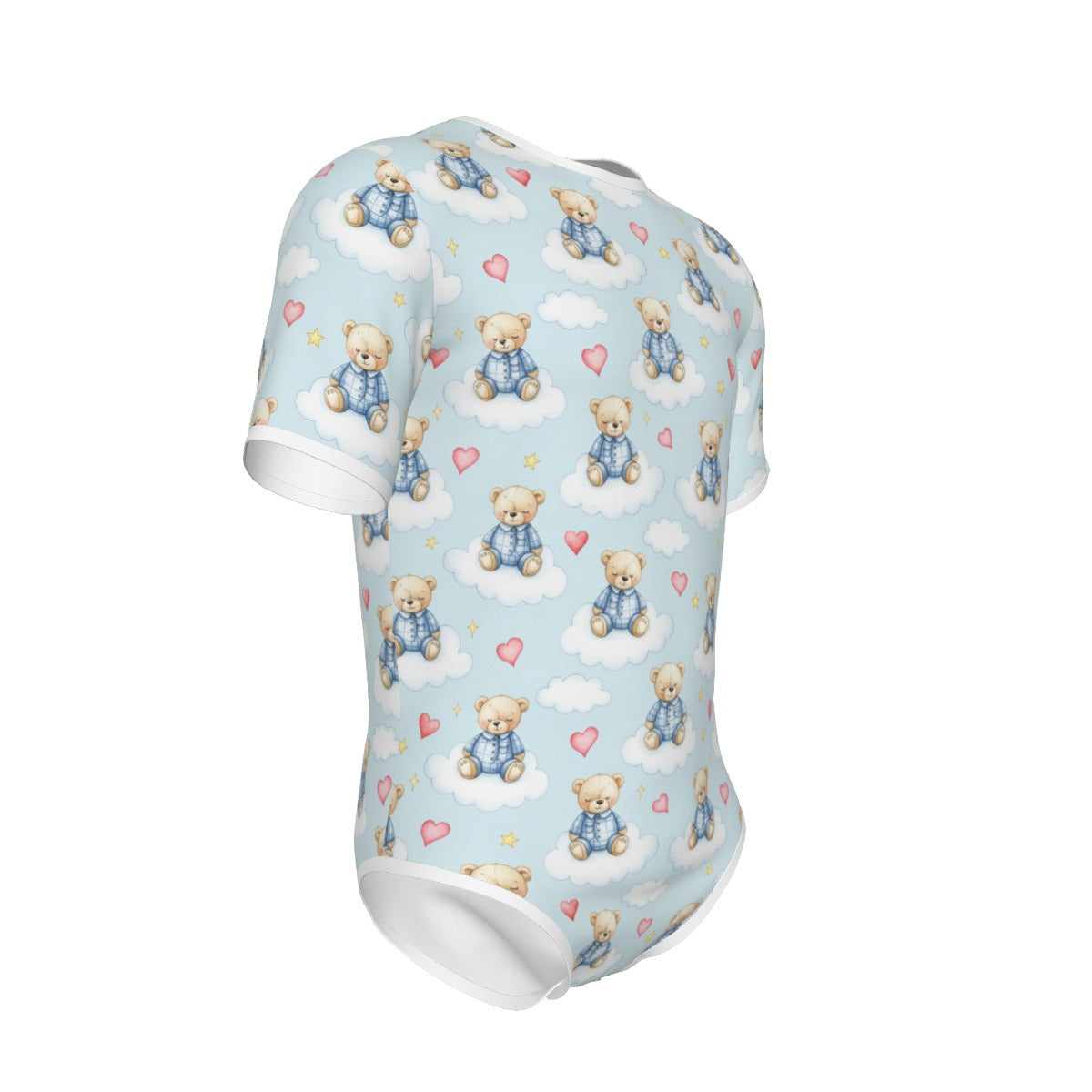 Sleepy Bodysuit Bear on Cloud Adult Onesie | Light Blue ABDL Bodysuit