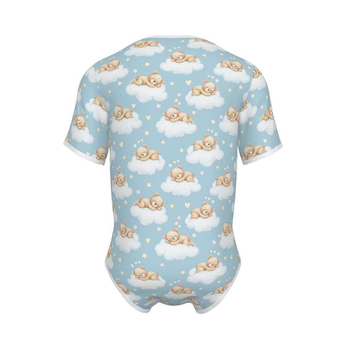 Sleeping Bear on Cloud Adult Onesie | Light Blue ABDL Bodysuit