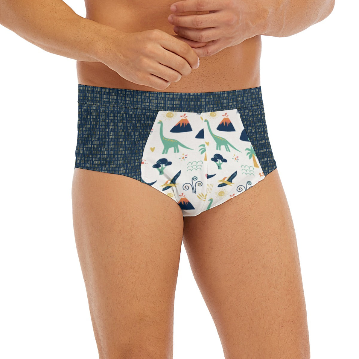 ABDL Dinosaur Briefs for Adults | Cute Dinosaur Print Men's Underwear | Adult Baby Briefs