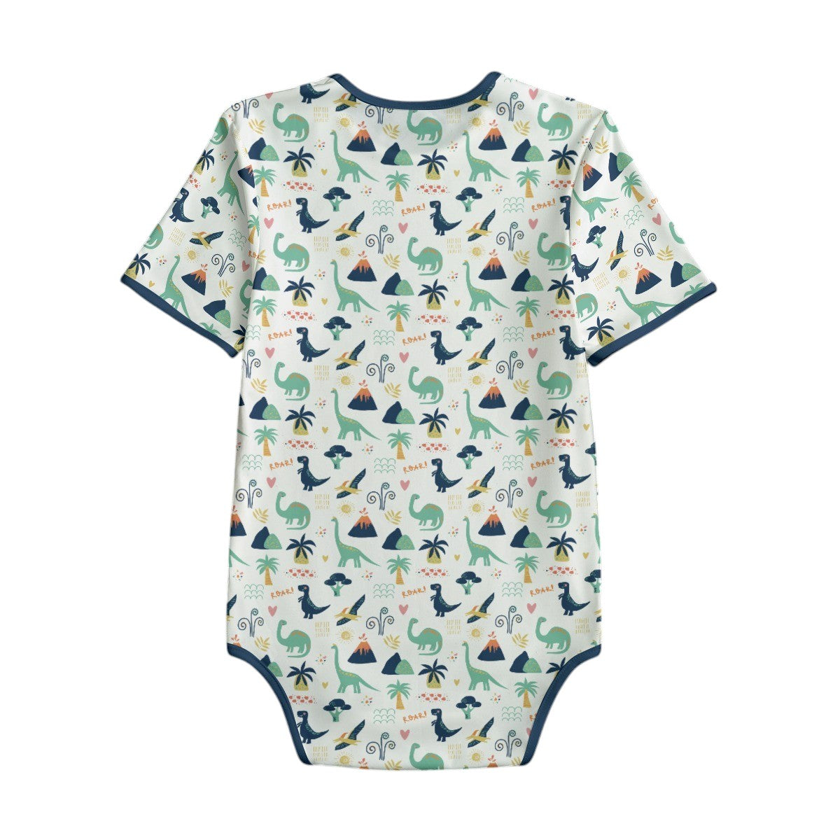 Adult Dinosaur ABDL Bodysuit | Cute Dino Print Bodysuit for Adults | Short Sleeve Adult Baby Clothing