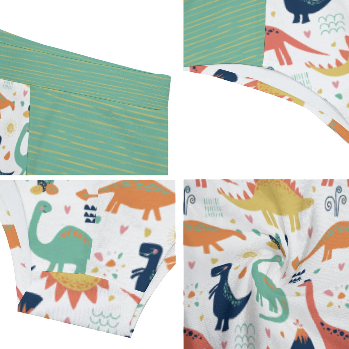 ABDL Dinosaur Underwear for Adults | Adult Baby Low Rise Briefs | Cute Dinosaur Print