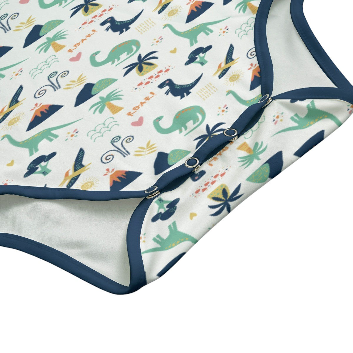 Adult Dinosaur ABDL Bodysuit | Cute Dino Print Bodysuit for Adults | Short Sleeve Adult Baby Clothing