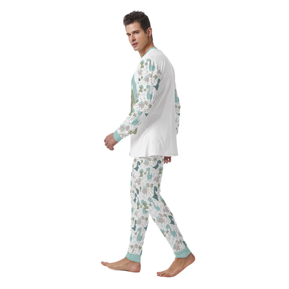 ABDL Dinosaur Pajama Set for Adults | Cute Adult Baby Long Sleeve Pajamas