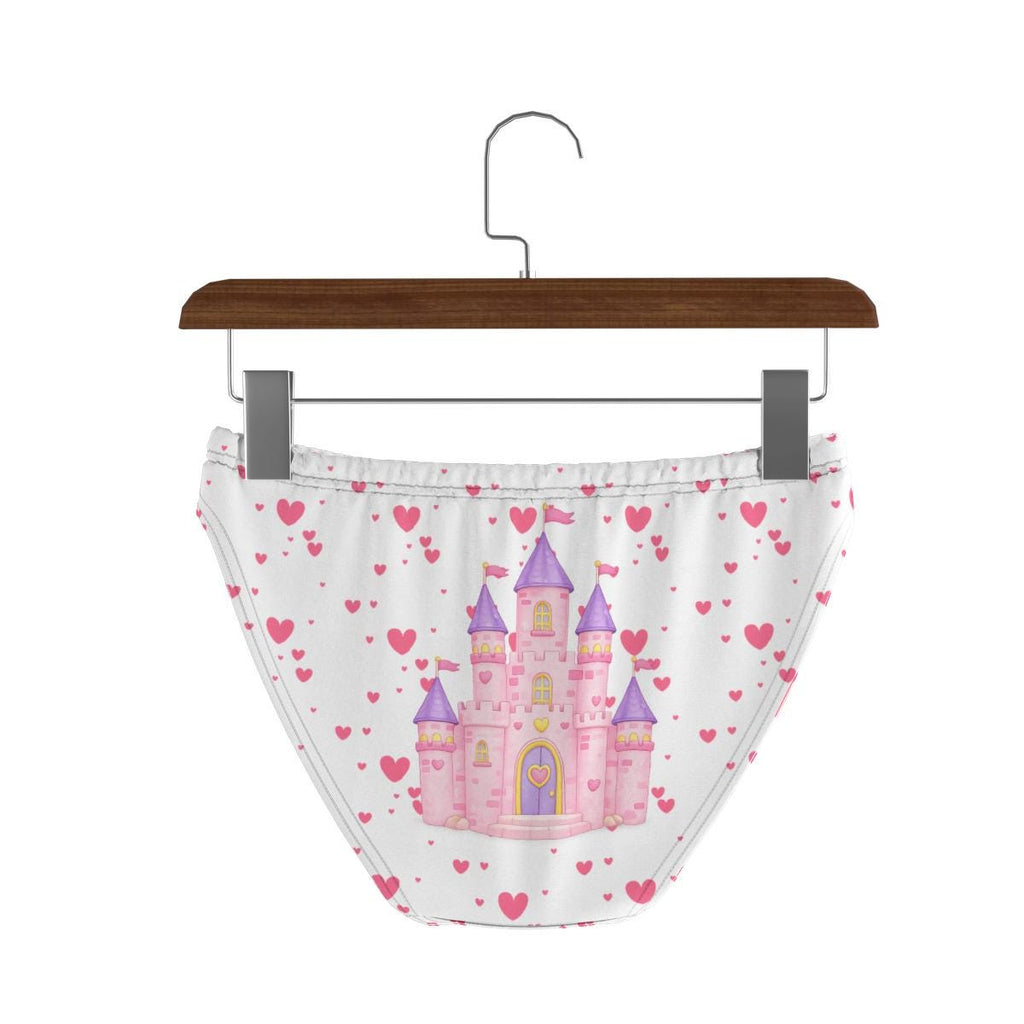 ABDL Princess Castle Panties for Women, Adult Baby Underwear, Cute Fairy Tale Briefs, Pink Kawaii Panties, Soft Stretch Underwear, S-5XL