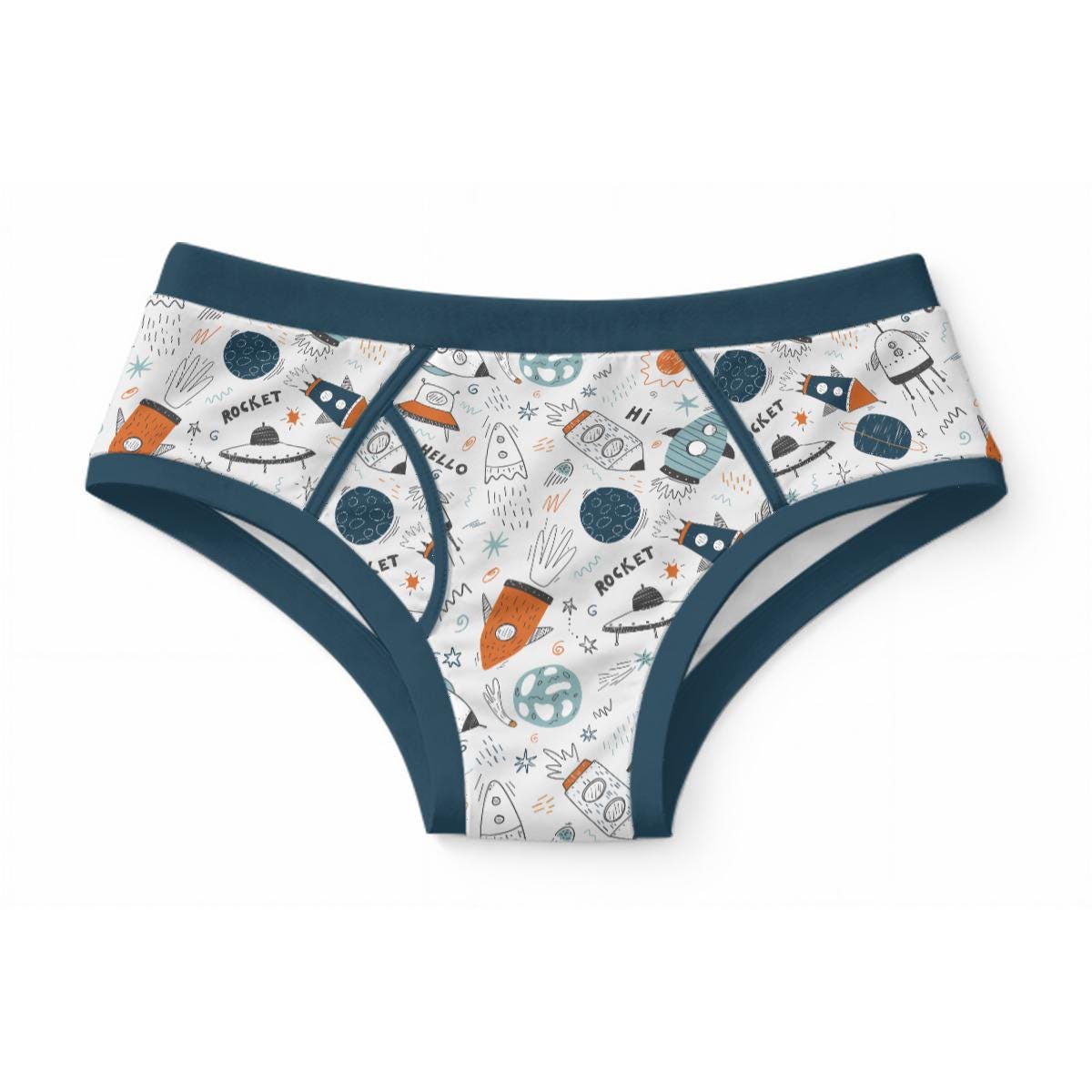 ABDL Space Briefs for Adults, 100% Cotton Men's Underwear, Rocket Planet Print, Adult Baby Underwear, Cute Novelty Briefs