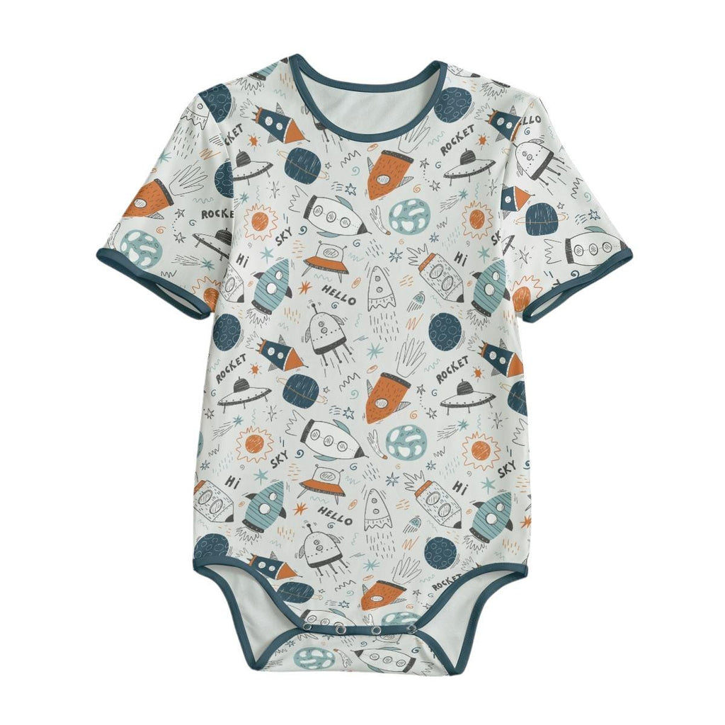 Adult Onesie, ABDL Bodysuit, Space Print Bodysuit, Adult Baby Onesie, Kawaii Alien Romper, Little Space Outfit, Adaptive Underwear