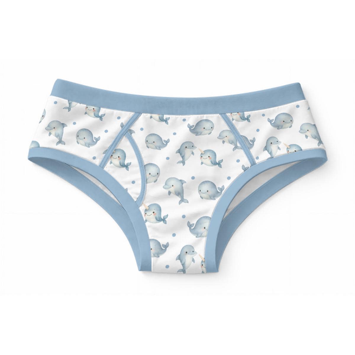 Men's Dolphin Briefs | 100% Cotton Underwear | Cute Dolphin Print | Soft Cotton Men's Briefs | Fun Ocean Underwear