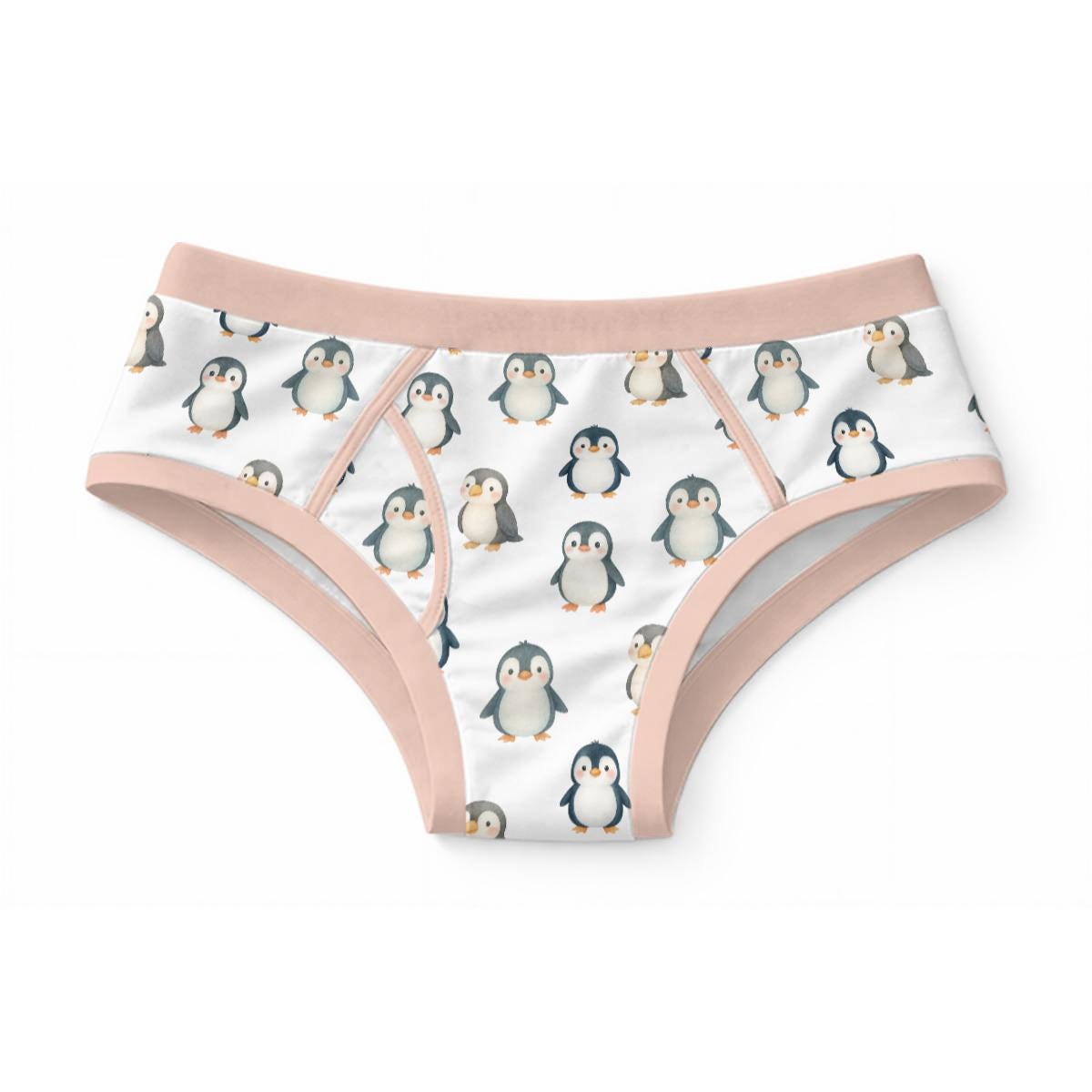 Penguin Adult Briefs – Cute Penguin Print Underwear, ABDL Diaper Cover, Kawaii Animal Briefs, Playful Adult Underwear
