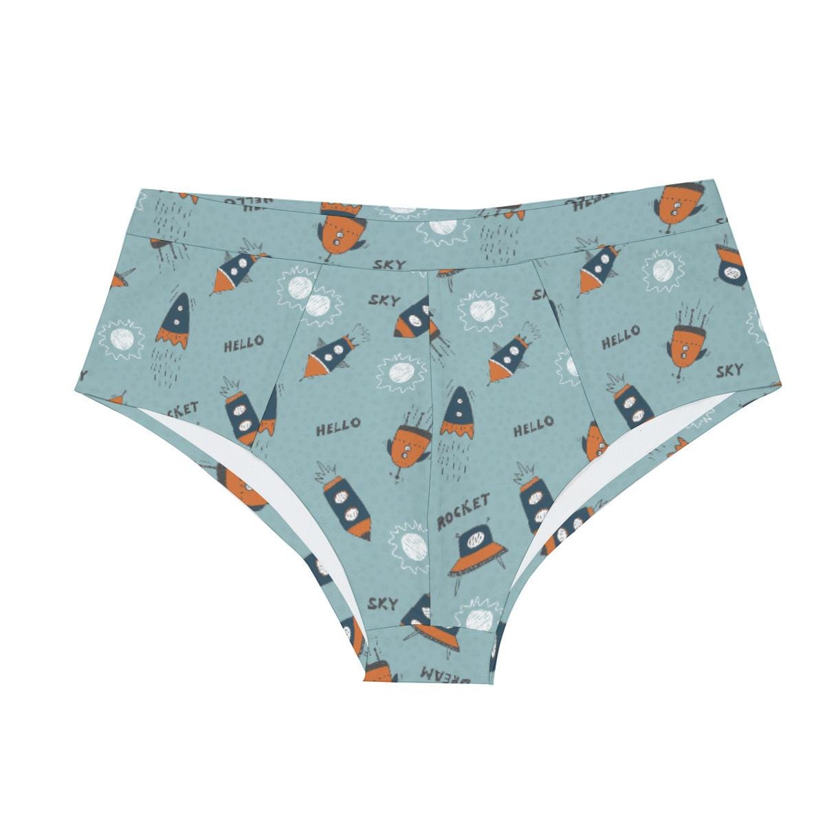 ABDL Men's Rocket Underwear, Adult Baby Briefs, Diaper Lover Low Rise Briefs, Cute Space Underwear, ABDL Clothing, Men's Underwear S-5XL