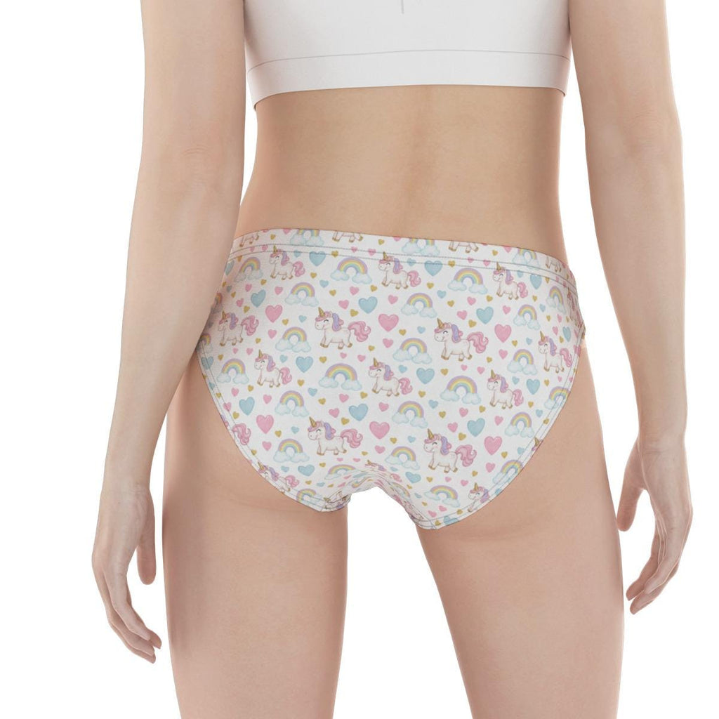 ABDL Unicorn Panties for Women, Adult Baby Underwear, Cute Rainbow Briefs, Pastel Women's Underwear, Soft Stretch Panties, S-5XL