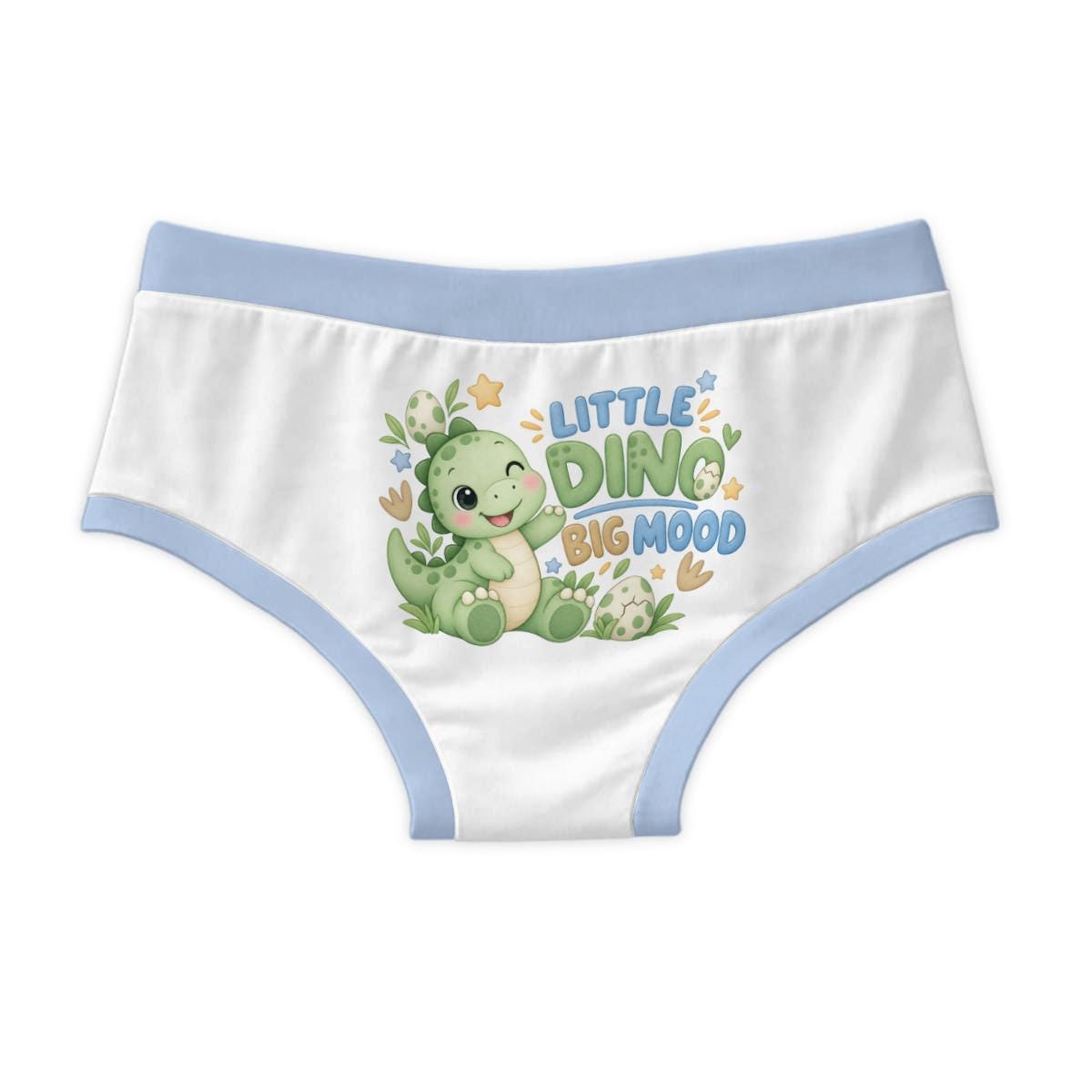 Men's Dinosaur Brief 100% Cotton, Cute Dino Underwear, Kawaii Men's Brief, Funny Men's Underwear, Little Dino Big Mood