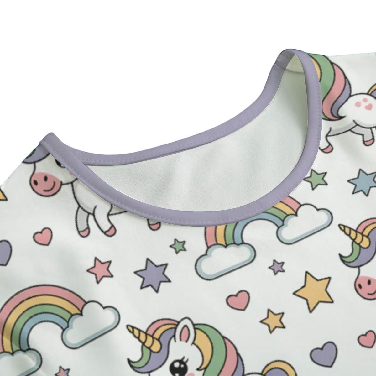 Adult Unicorn Bodysuit, ABDL Adult Baby Onesie, Rainbow Unicorn Romper, Cute Short Sleeve Bodysuit, Adult Baby Clothing