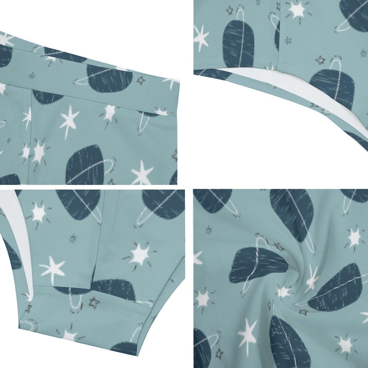 ABDL Space Planet Men's Briefs, Adult Baby Underwear, Cute Galaxy Low Rise Briefs, DL Underwear, Fun Men's Lingerie