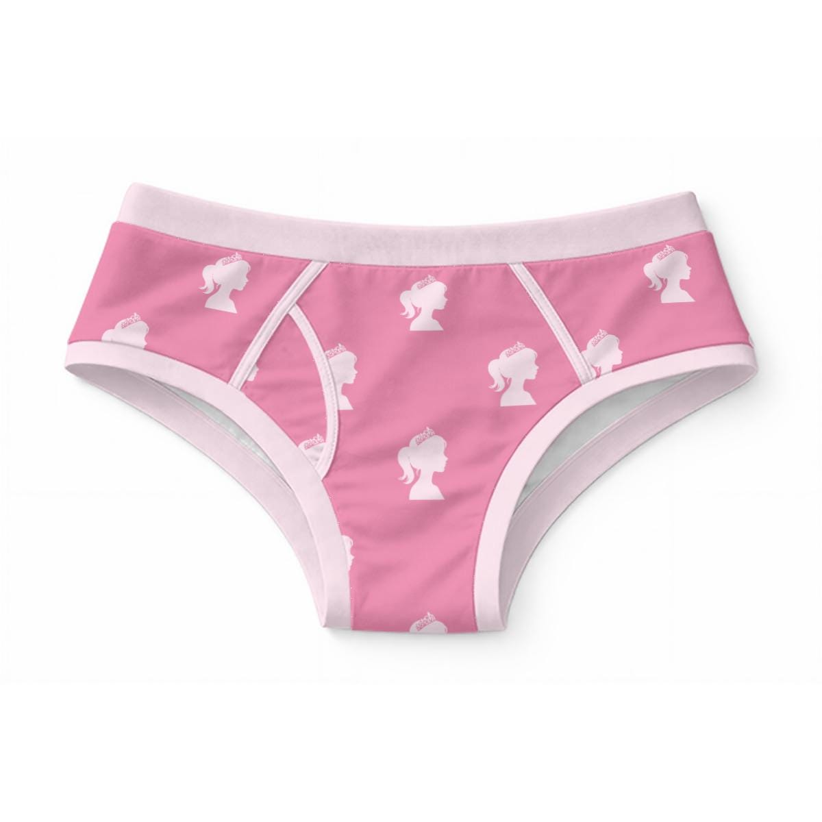 Pink Princess Briefs for Men, Cute Women's Style Men's Underwear, 100% Cotton Pink Briefs, Feminine Novelty Underwear, ABDL Briefs