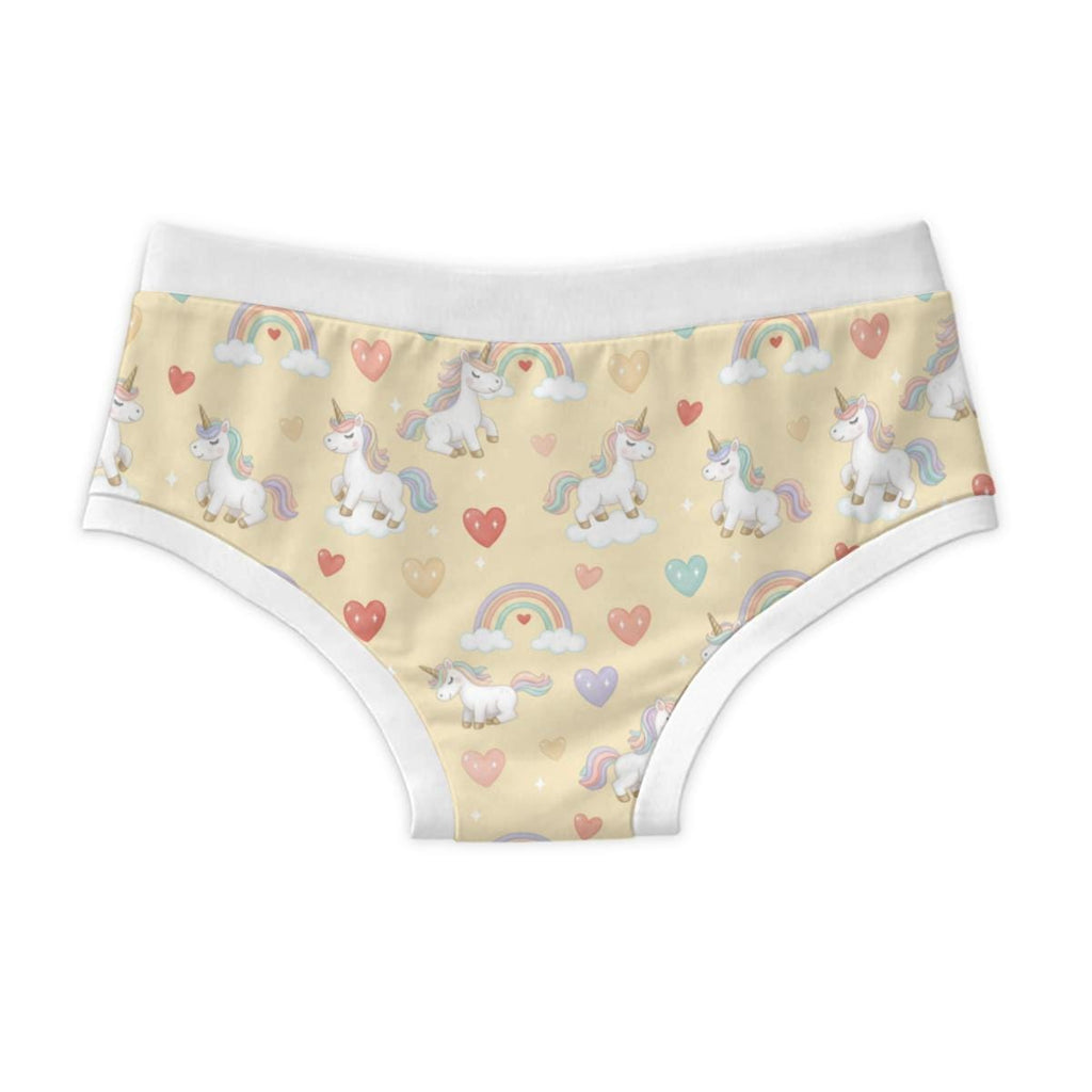 Adult Unicorn Briefs, 100% Cotton Underwear, Cute Kawaii Unicorn Briefs, Rainbow Heart Underwear, ABDL Clothing, Adult Baby Briefs, S-3XL