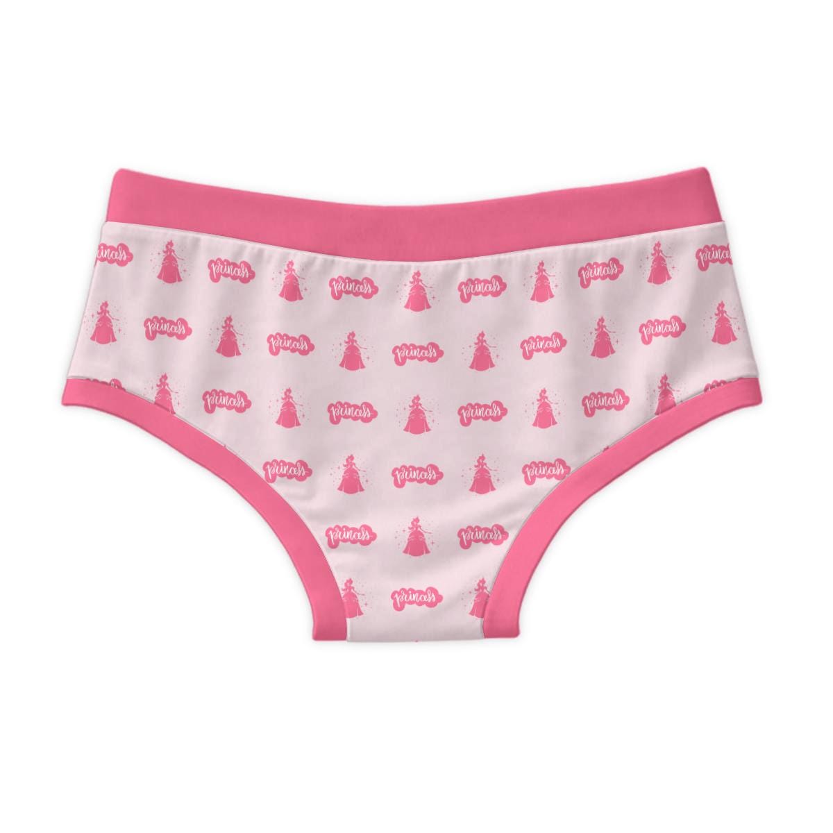 Pink Princess Briefs for Men, 100% Cotton Men's Underwear, Cute Princess Novelty Briefs, Feminine Pink Underwear, ABDL Adult Baby Briefs