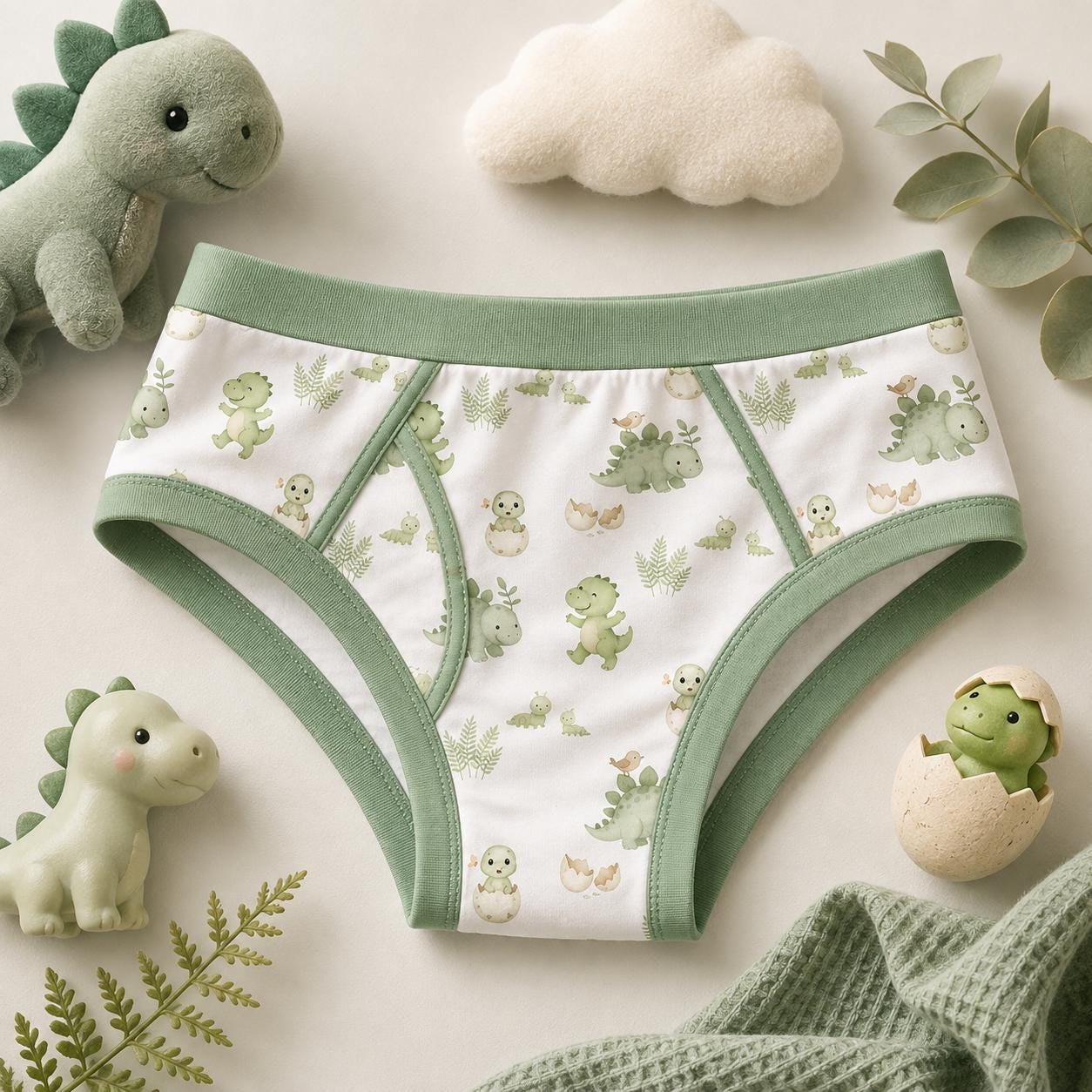 Adult Dinosaur Briefs, 100% Cotton Underwear, Cute Dino Briefs, Kawaii Dinosaur Underwear, ABDL Clothing, Adult Baby Briefs, S-3XL