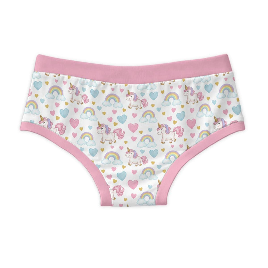 Adult Unicorn Briefs, 100% Cotton Kawaii Underwear, Cute Unicorn Underwear, ABDL Clothing, Adult Baby Briefs, Rainbow Hearts, S-3XL