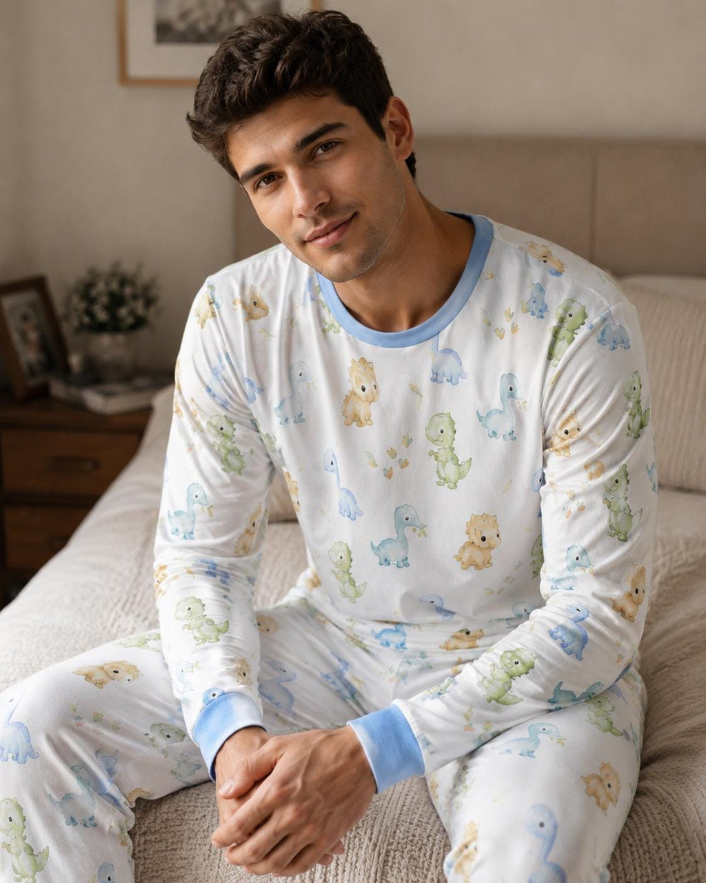 ABDL Dinosaur Pajamas, Adult Baby Pajama Set, Dino Sleepwear, Cute Adult Onesie Alternative, Little Space Loungewear, Kawaii Men's Pajamas