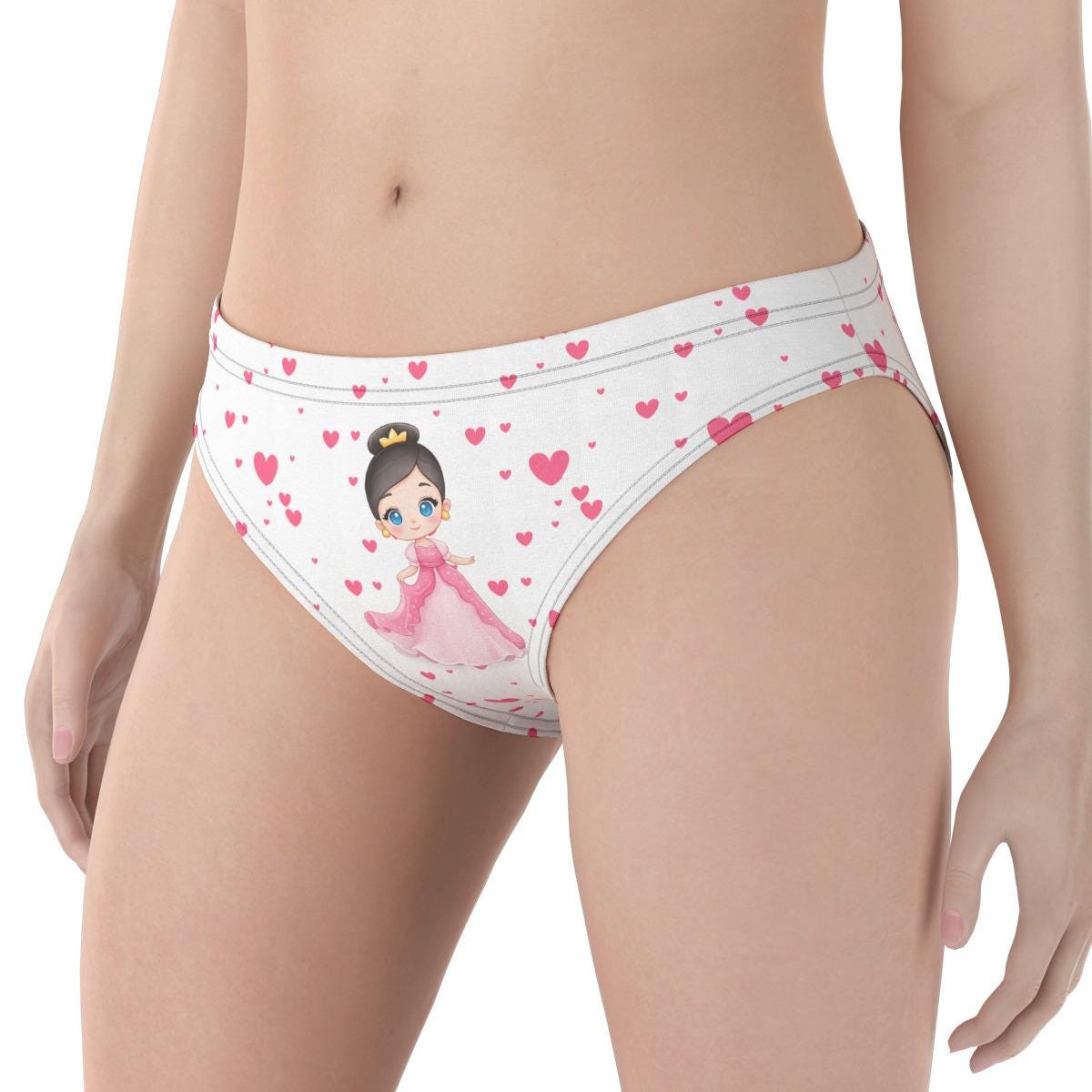ABDL Princess Castle Panties for Women, Adult Baby Underwear, Cute Fairy Tale Briefs, Pink Kawaii Panties, Soft Stretch Underwear, S-5XL