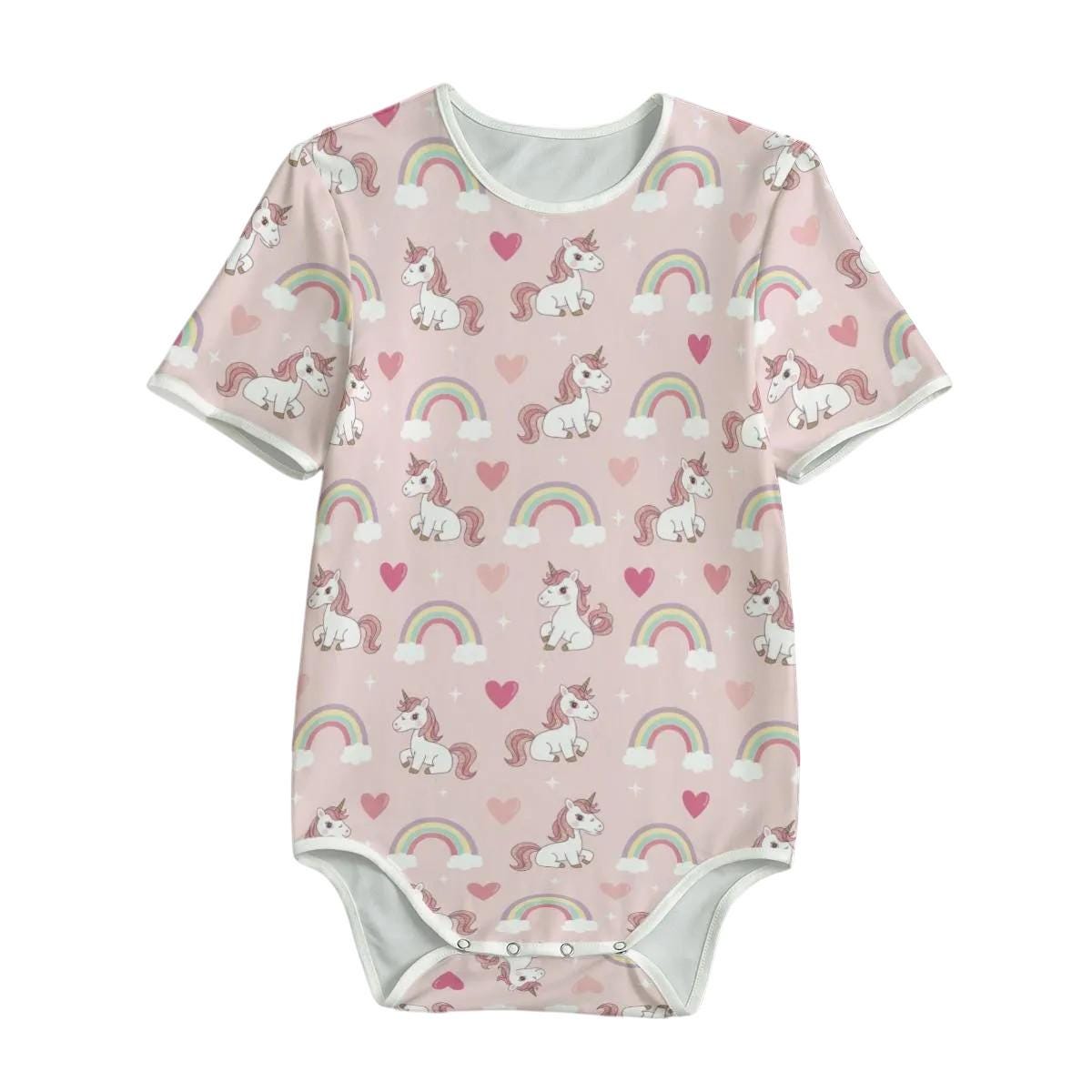 Adult Onesie ABDL, Unicorn Bodysuit, Adult Baby Onesie, Pink Unicorn Romper, Rainbow Bodysuit, Kawaii Onesie, ABDL Gift