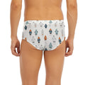 ABDL Rocket Print Men's Briefs, Adult Baby Underwear, Cute Space Rocket Low Rise Briefs, DL Underwear, Fun Men's Lingerie