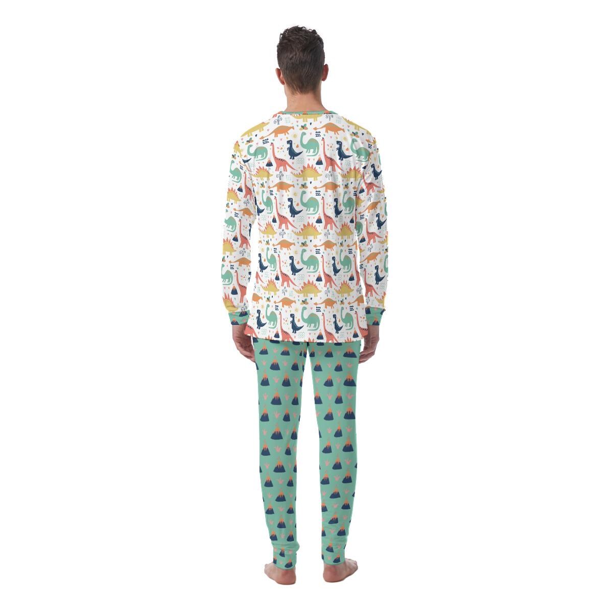 Little Dino World & Volcano ABDL Pajama Set | Soft Stretch Two-Piece Sleepwear