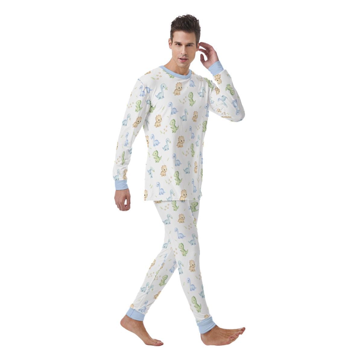 ABDL Dinosaur Pajamas, Adult Baby Pajama Set, Dino Sleepwear, Cute Adult Onesie Alternative, Little Space Loungewear, Kawaii Men's Pajamas