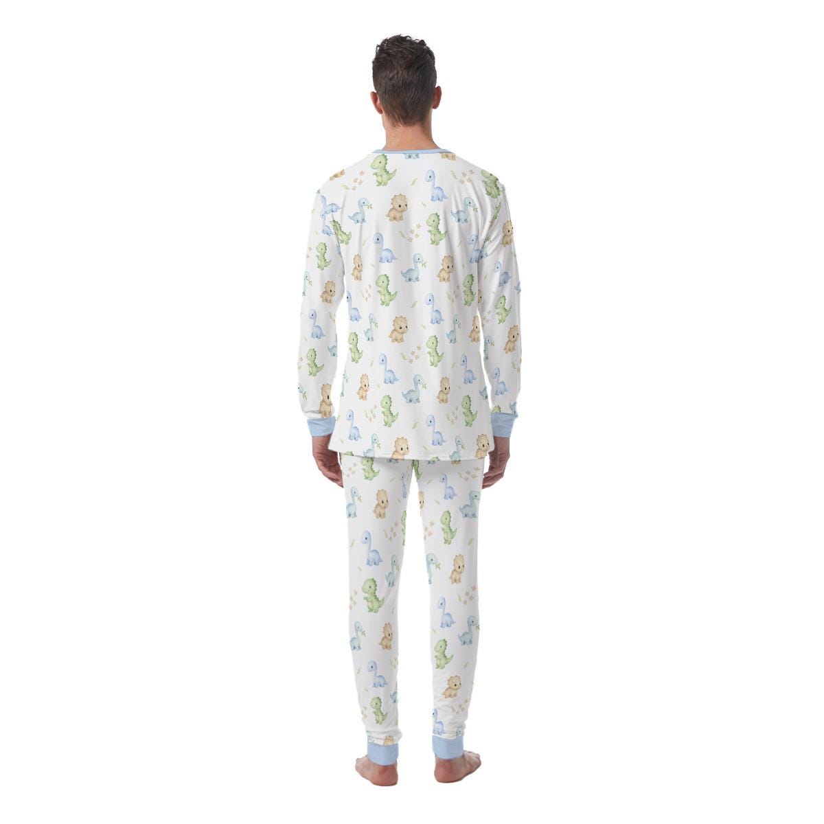 ABDL Dinosaur Pajamas, Adult Baby Pajama Set, Dino Sleepwear, Cute Adult Onesie Alternative, Little Space Loungewear, Kawaii Men's Pajamas