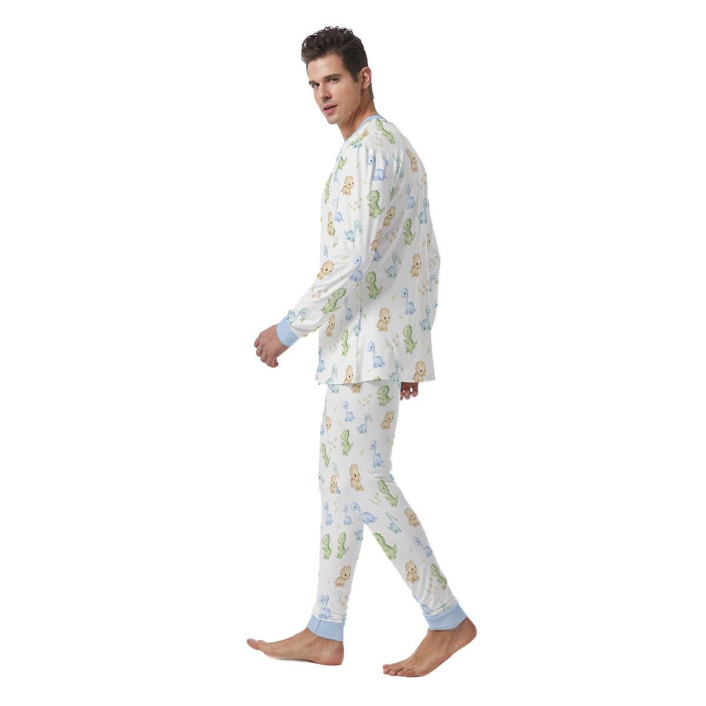 ABDL Dinosaur Pajamas, Adult Baby Pajama Set, Dino Sleepwear, Cute Adult Onesie Alternative, Little Space Loungewear, Kawaii Men's Pajamas