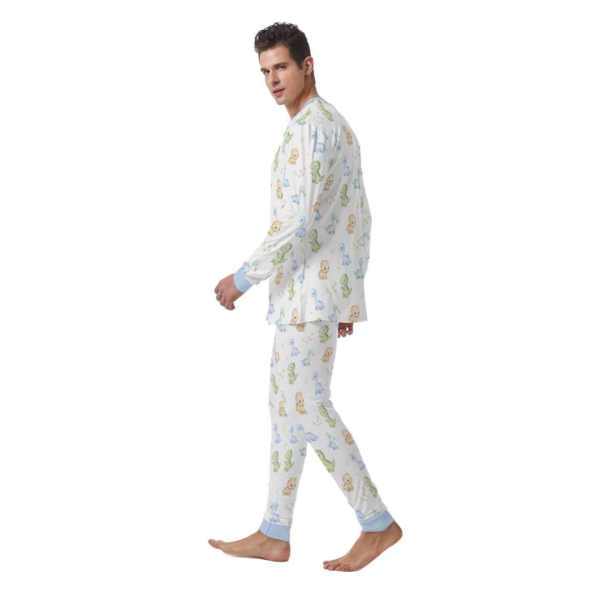 ABDL Dinosaur Pajamas, Adult Baby Pajama Set, Dino Sleepwear, Cute Adult Onesie Alternative, Little Space Loungewear, Kawaii Men's Pajamas