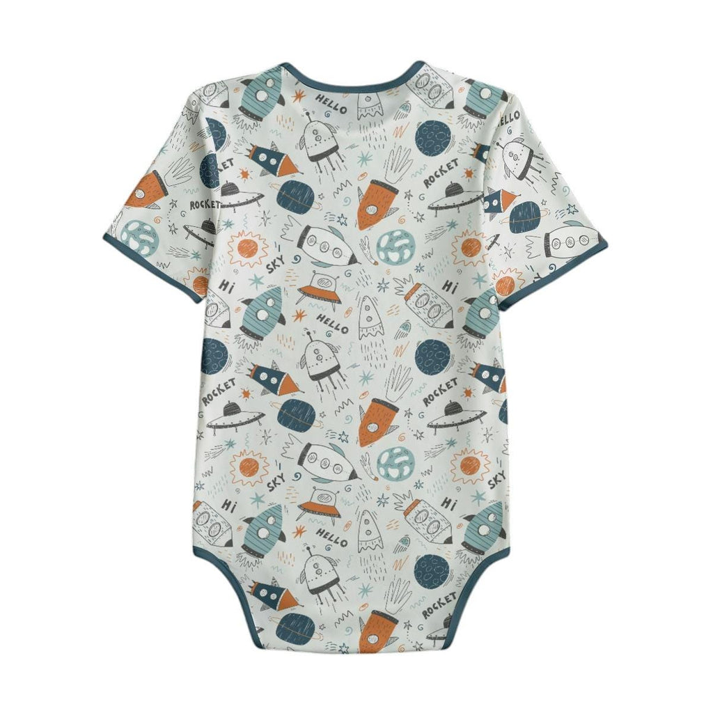 Adult Onesie, ABDL Bodysuit, Space Print Bodysuit, Adult Baby Onesie, Kawaii Alien Romper, Little Space Outfit, Adaptive Underwear
