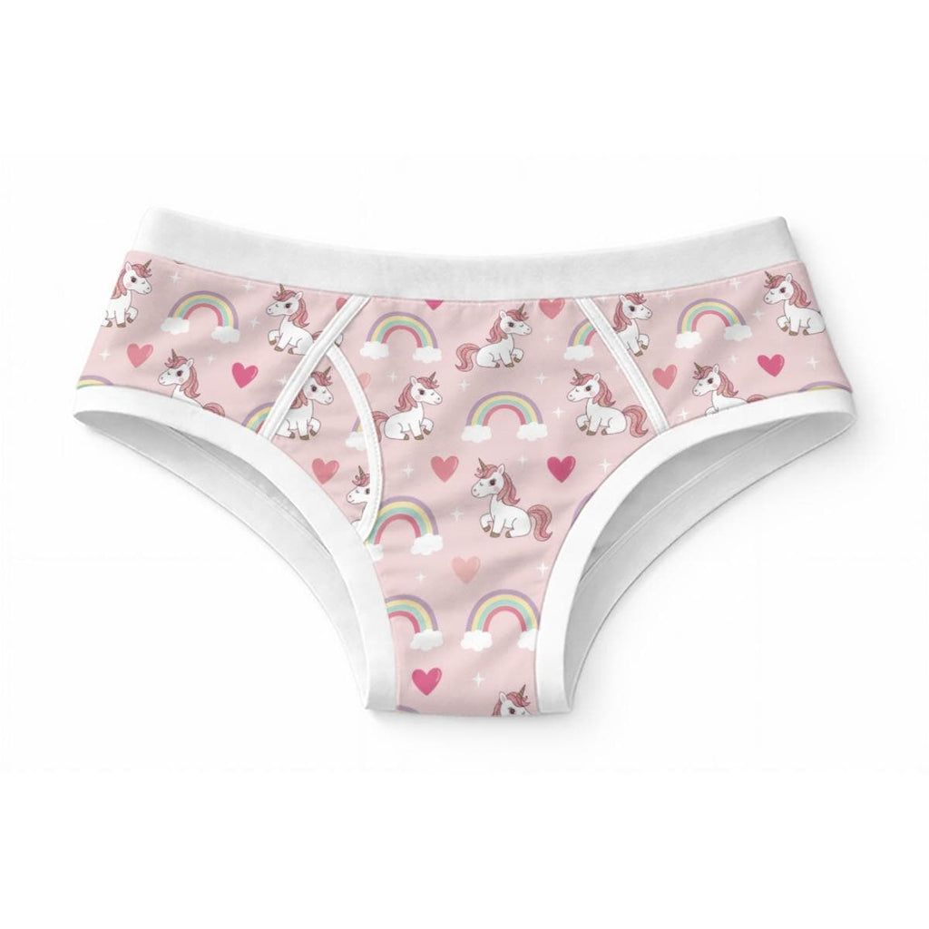 Adult Unicorn Briefs, 100% Cotton Underwear, Pink Unicorn Kawaii Briefs, Cute Rainbow Underwear, ABDL Clothing, Adult Baby Briefs, S-3XL