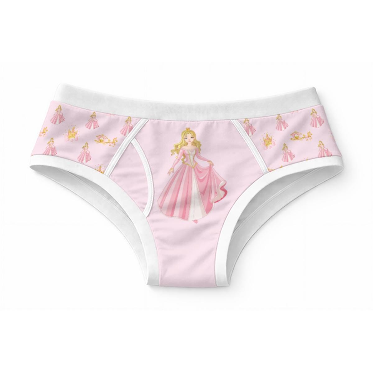 Men's Princess Briefs, Cute Pink Cotton Underwear for Men, Adult Baby Diaper Lover Briefs, Gay Pride Novelty Underwear, 100% Cotton