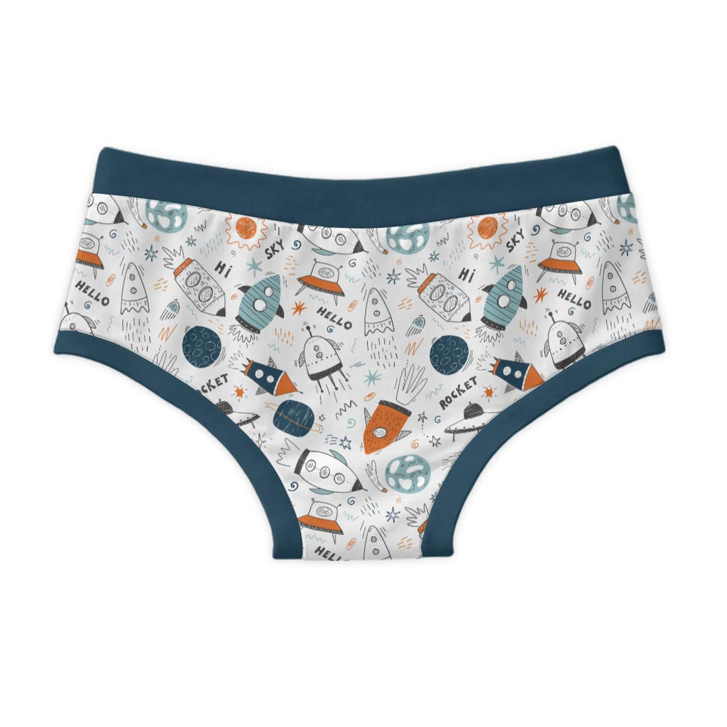 ABDL Space Briefs for Adults, 100% Cotton Men's Underwear, Rocket Planet Print, Adult Baby Underwear, Cute Novelty Briefs
