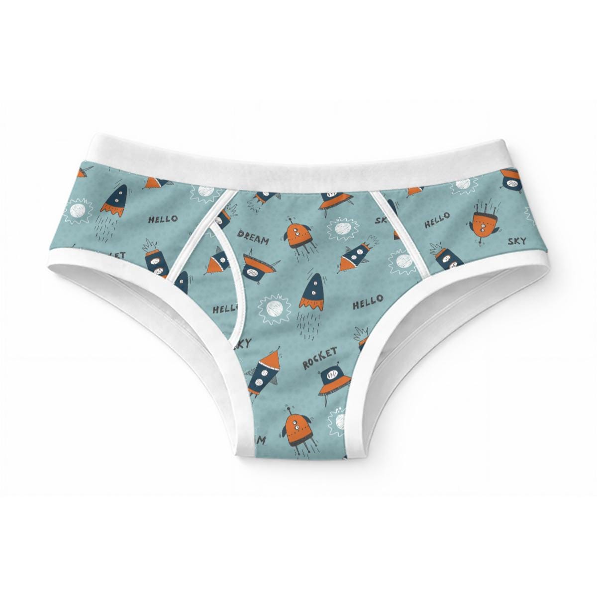 ABDL Rocket Briefs for Adults, 100% Cotton Men's Underwear, Cute Space Print, Adult Baby Underwear, Novelty Briefs