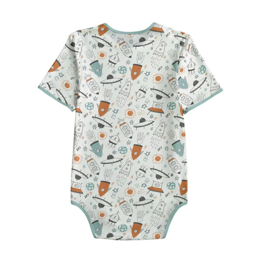 Adult Onesie ABDL, Space Bodysuit, Adult Baby Onesie, Little Space Clothing, Rocket Print Romper, Kawaii Bodysuit, ABDL Gift