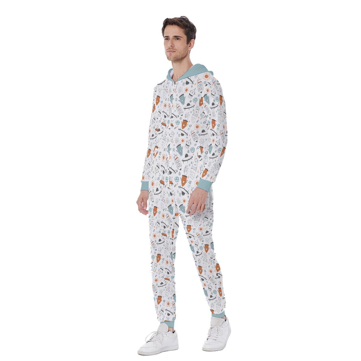 ABDL Adult Onesie for Men, Hooded Jumpsuit Pajamas, Adult Baby One Piece, Zipper Onesie, Little Space Sleepwear, Diaper Lover Outfit