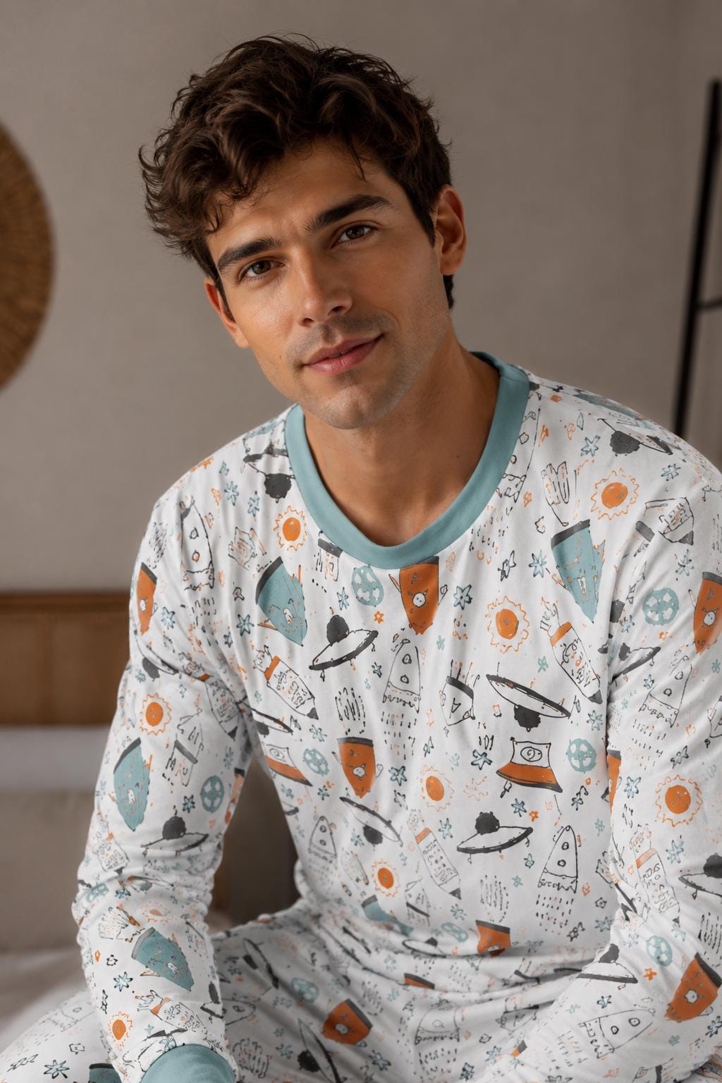 Mens Pajama Set, Soft Sleepwear for Men, Long Sleeve Pajamas, Comfortable Loungewear Set, Men's Two Piece Pajama Set, Gift for Him