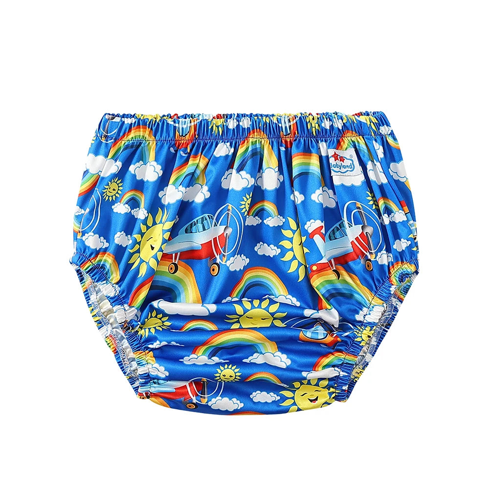 Blue Rainbow - Adult Cloth Diaper Cover Waterproof Reusable Incontinence Brief | ABDL & Special Needs