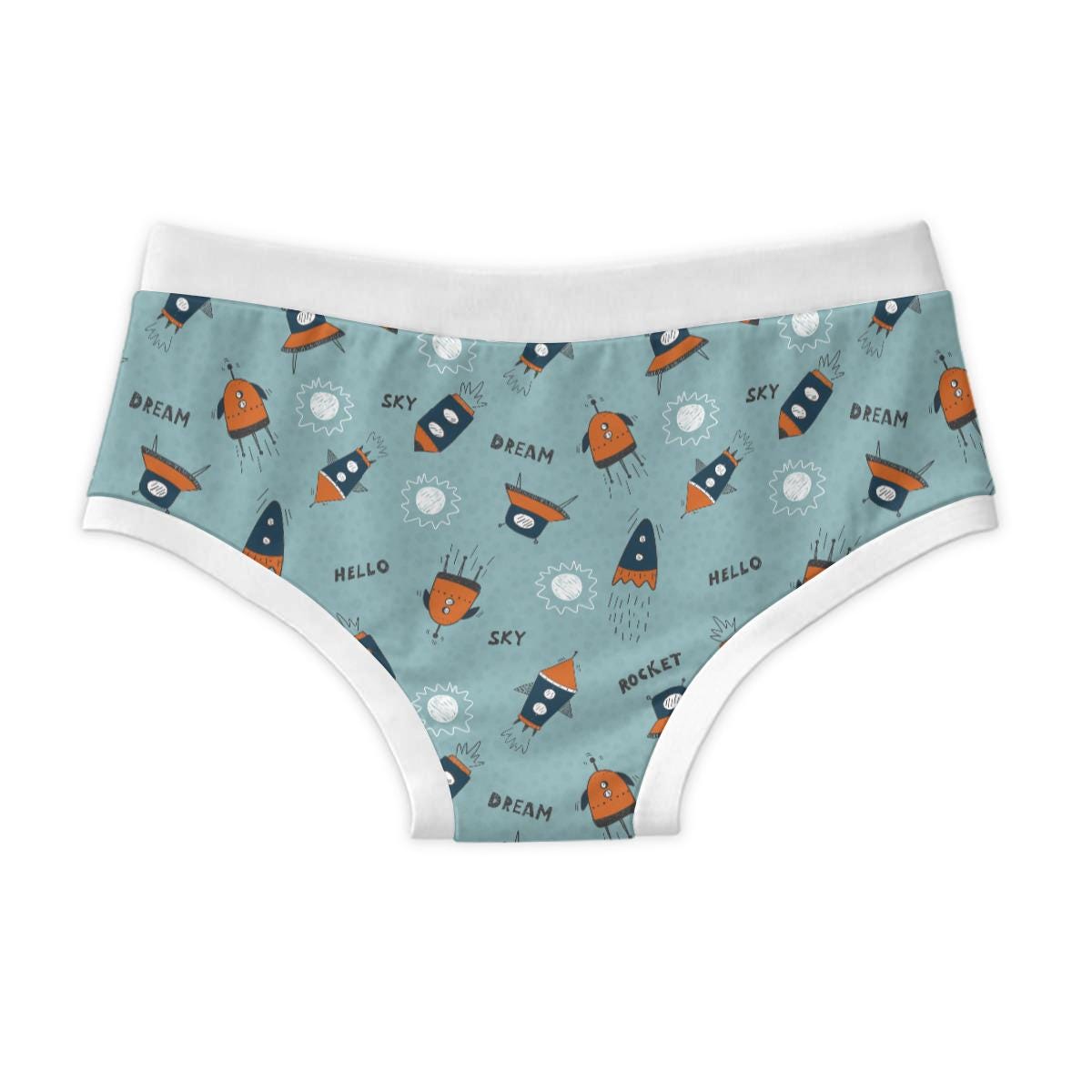 ABDL Rocket Briefs for Adults, 100% Cotton Men's Underwear, Cute Space Print, Adult Baby Underwear, Novelty Briefs