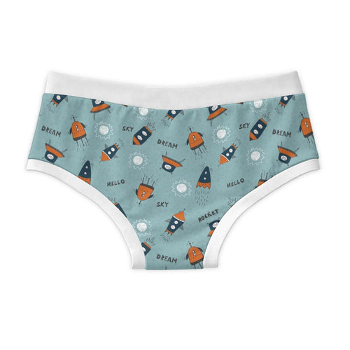 ABDL Rocket Briefs for Adults, 100% Cotton Men's Underwear, Cute Space Print, Adult Baby Underwear, Novelty Briefs