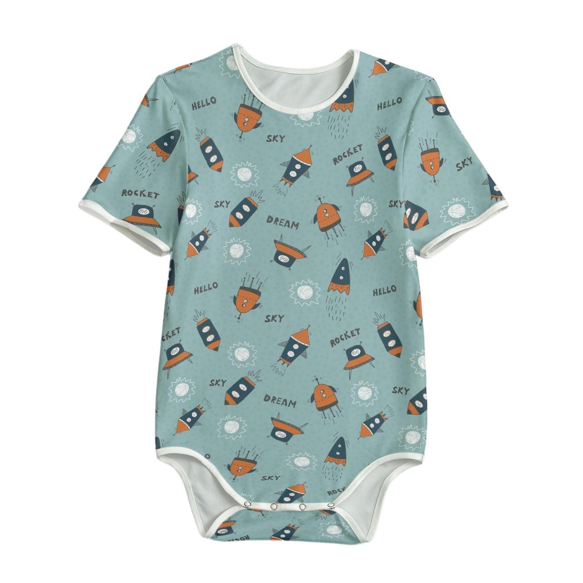 Adult Onesie ABDL, Space Bodysuit, Adult Baby Onesie, Little Space Clothing, Rocket Print Romper, Kawaii Bodysuit, ABDL Gift