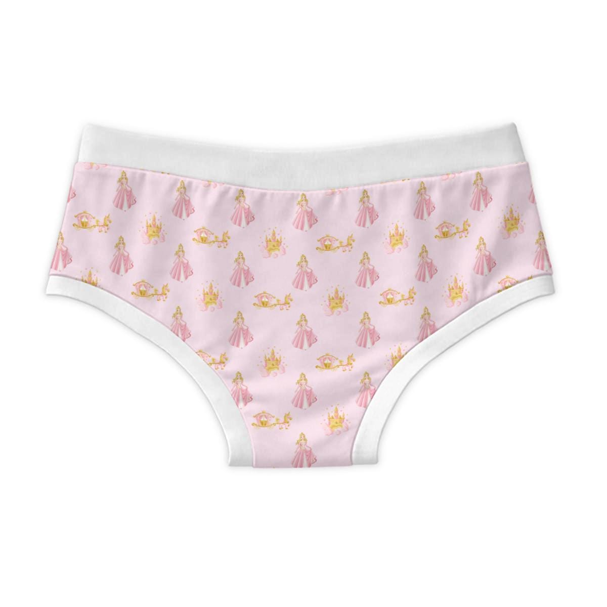 Men's Princess Briefs, Cute Pink Cotton Underwear for Men, Adult Baby Diaper Lover Briefs, Gay Pride Novelty Underwear, 100% Cotton