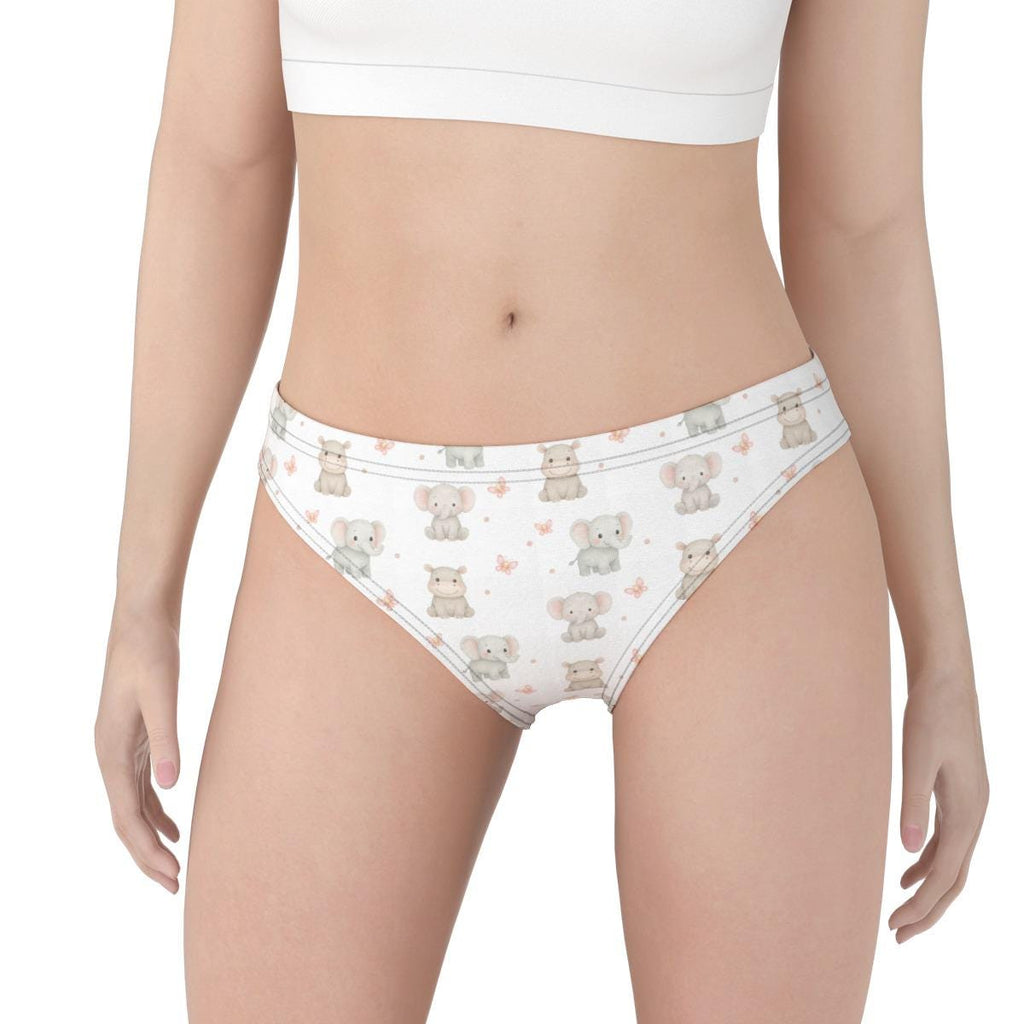 ABDL Elephant Panties for Women, Adult Baby Underwear, Cute Elephant Briefs, Kawaii Women's Underwear, Soft Stretch Panties, S-5XL