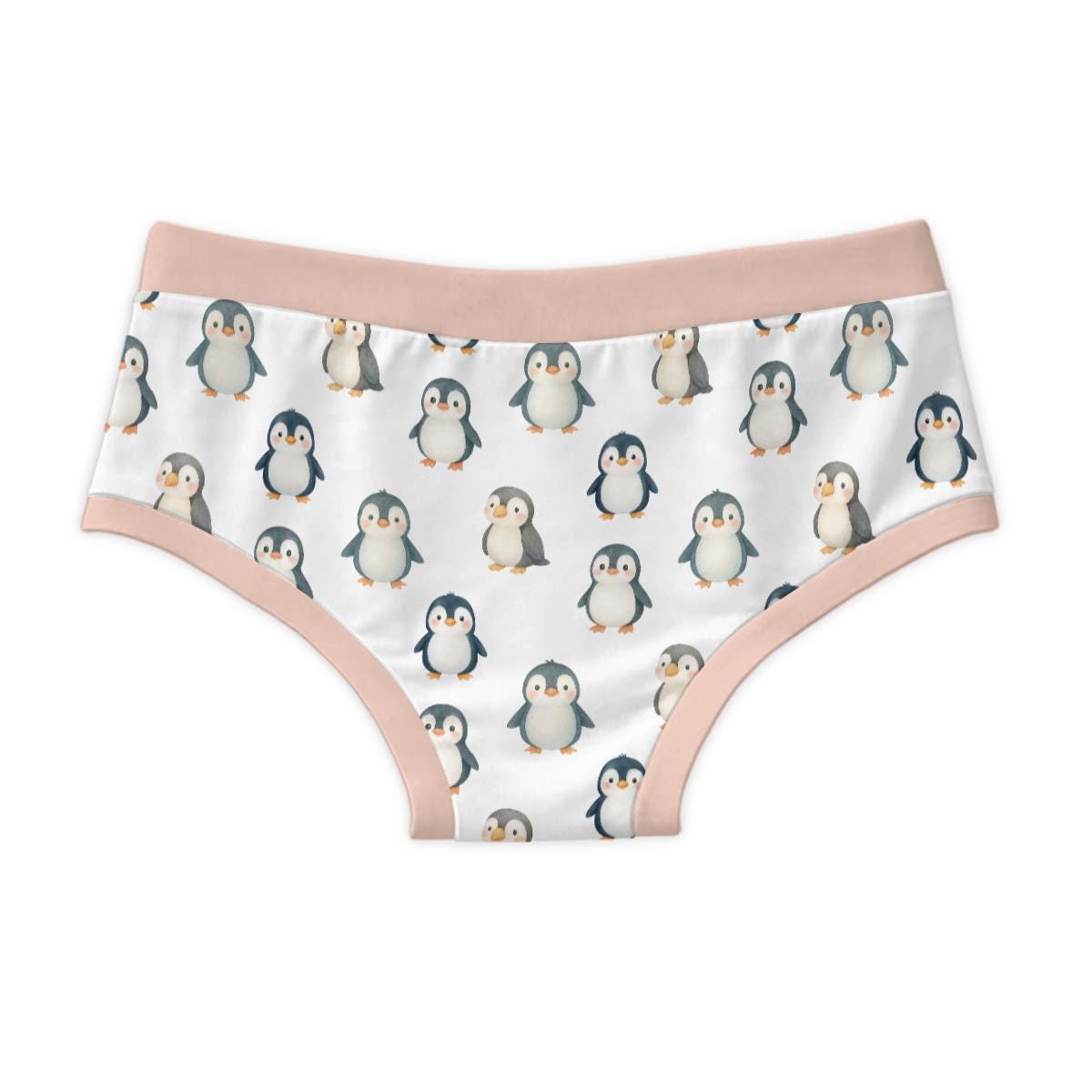 Penguin Adult Briefs – Cute Penguin Print Underwear, ABDL Diaper Cover, Kawaii Animal Briefs, Playful Adult Underwear